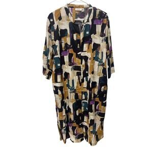 Masai Copenhagen orsola dress Dijon multicolor midi length medium artsy preppy